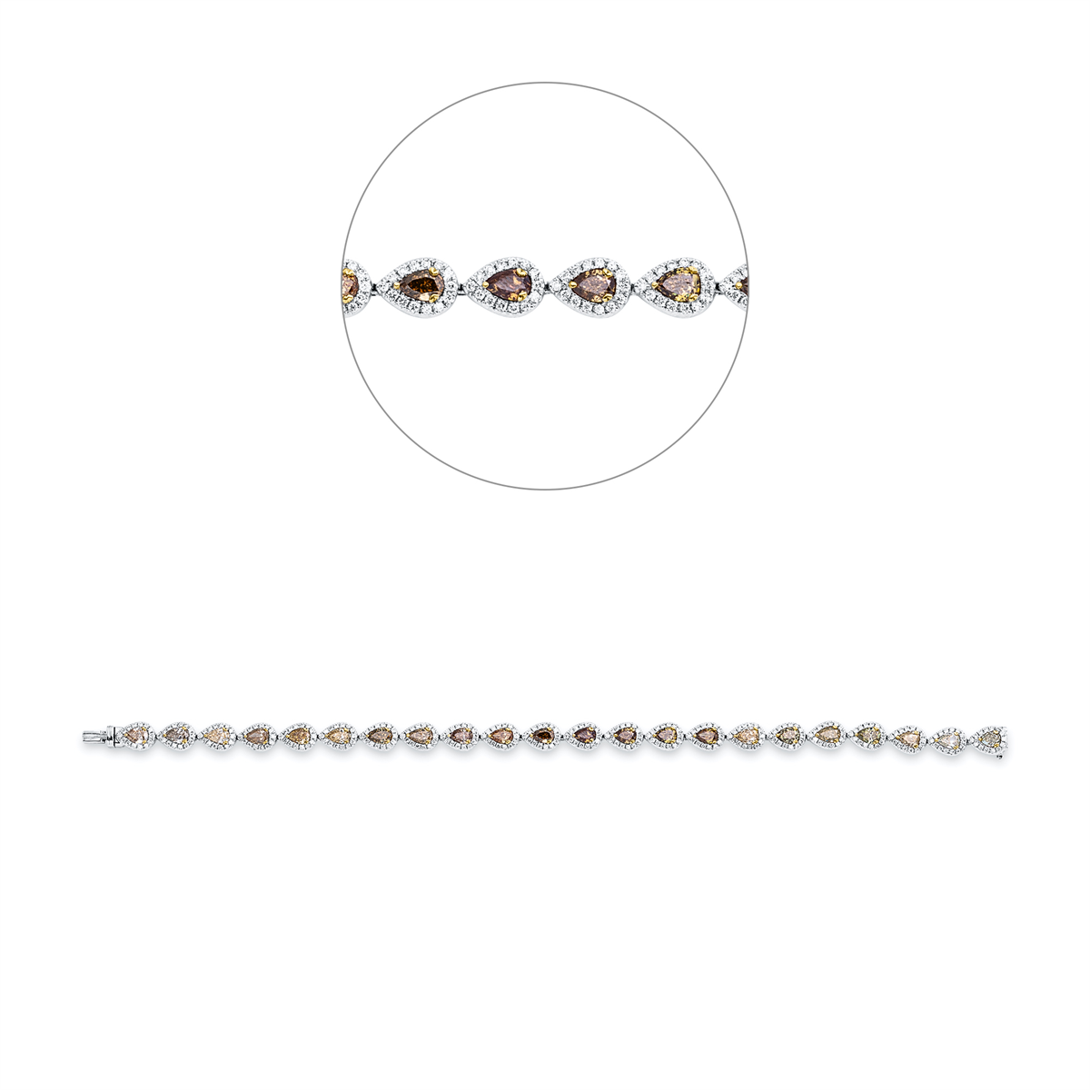 Armband 18 kt WG+GG