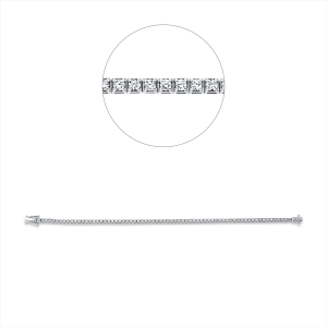 Tennisarmband  18kt Weißgold mit 1,95ct Diamanten