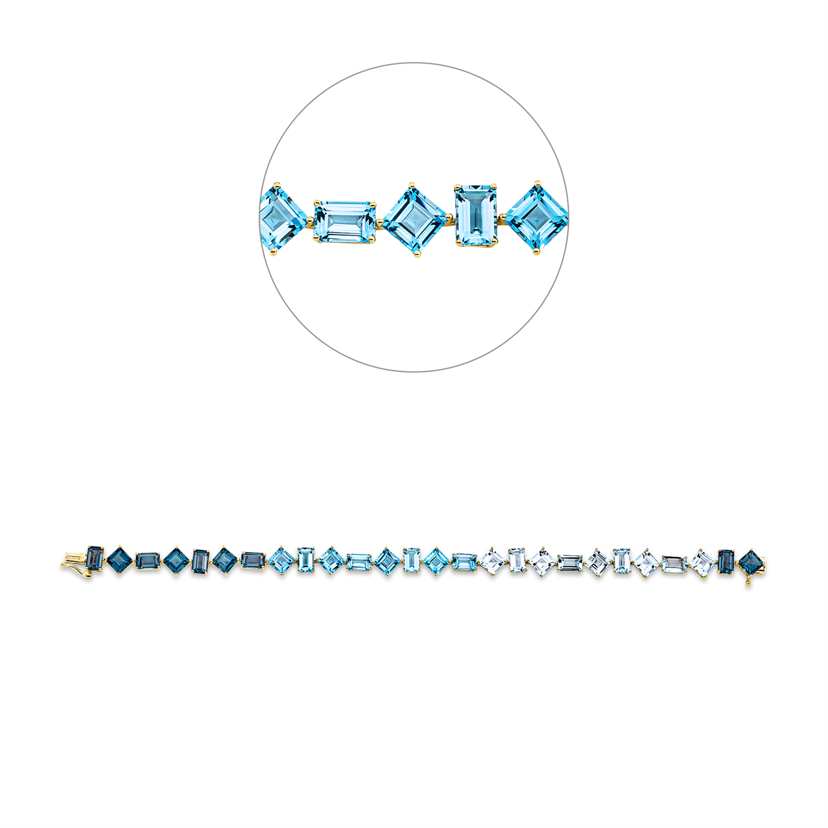 Armband 4er-Krappe 18 kt GG