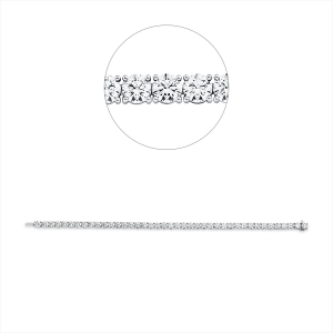 Tennisarmband  18kt Weißgold IGI x 41pcs mit 12,67ct Diamanten