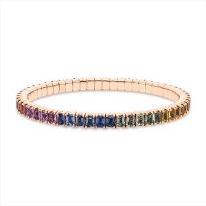 Armband 4er-Krappe 18 kt RG, Flex-Band, variabel