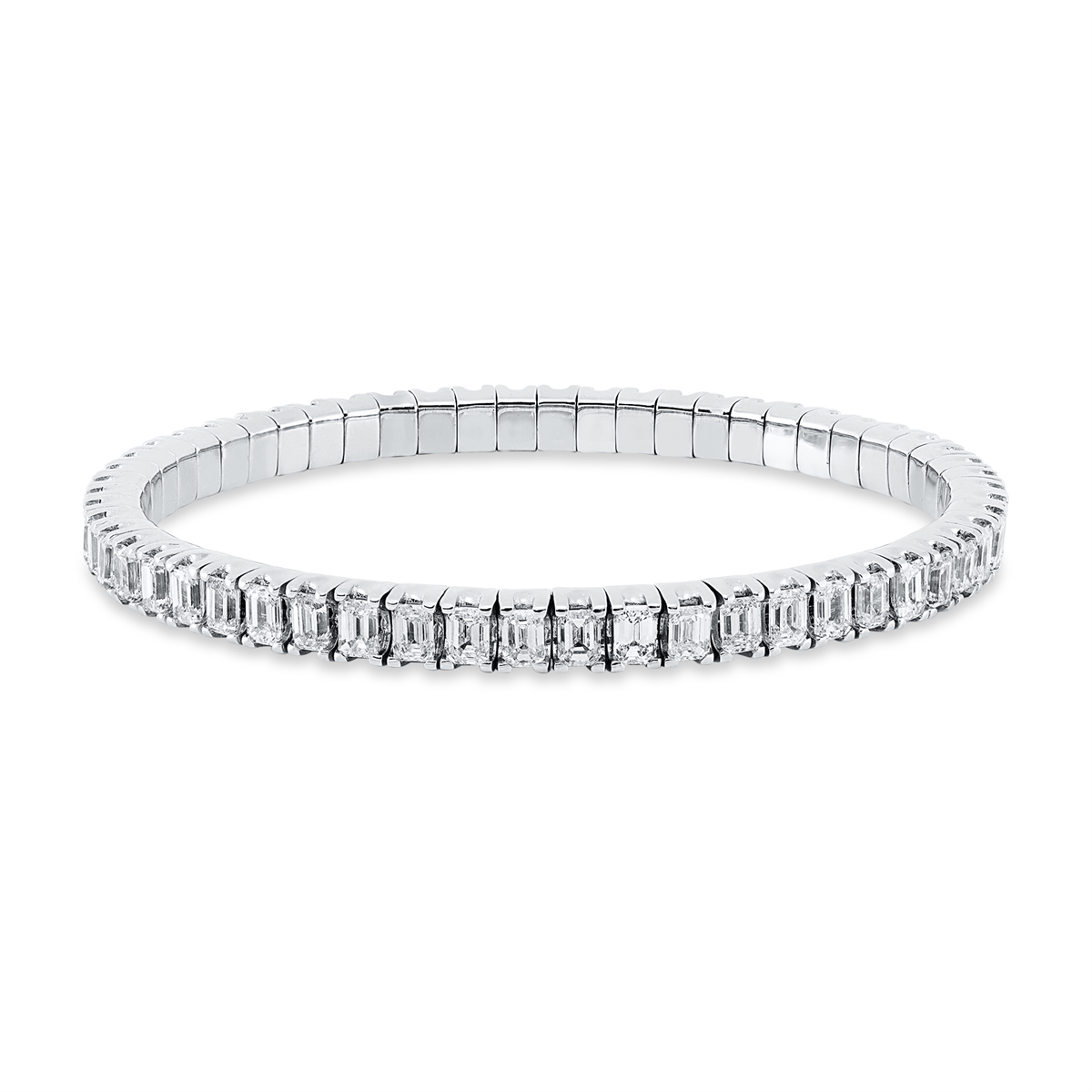 Armband 4er-Krappe 18 kt WG, Flex-Band, variabel