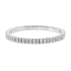 Armband 4er-Krappe 18 kt WG, Flex-Band, variabel