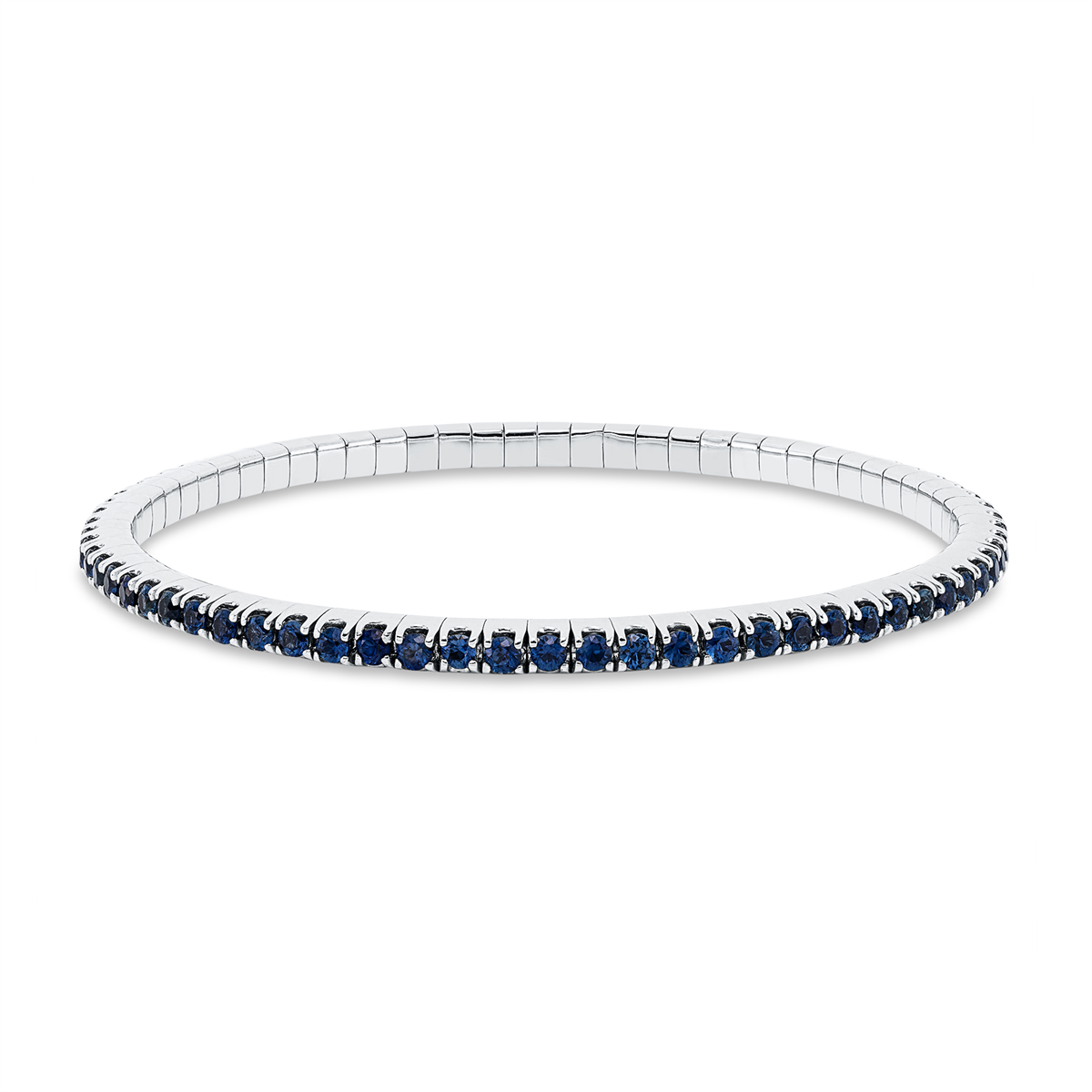 Armband 4er-Krappe 18 kt WG, Flex-Band, variabel