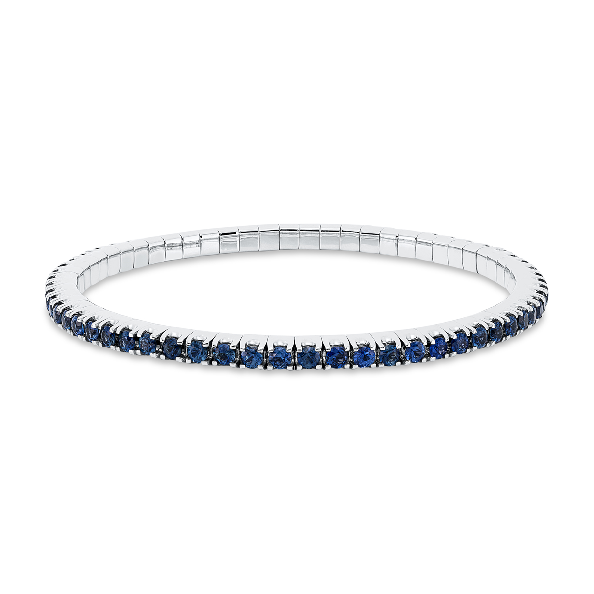 Armband 4er-Krappe 18 kt WG, Flex-Band, variabel