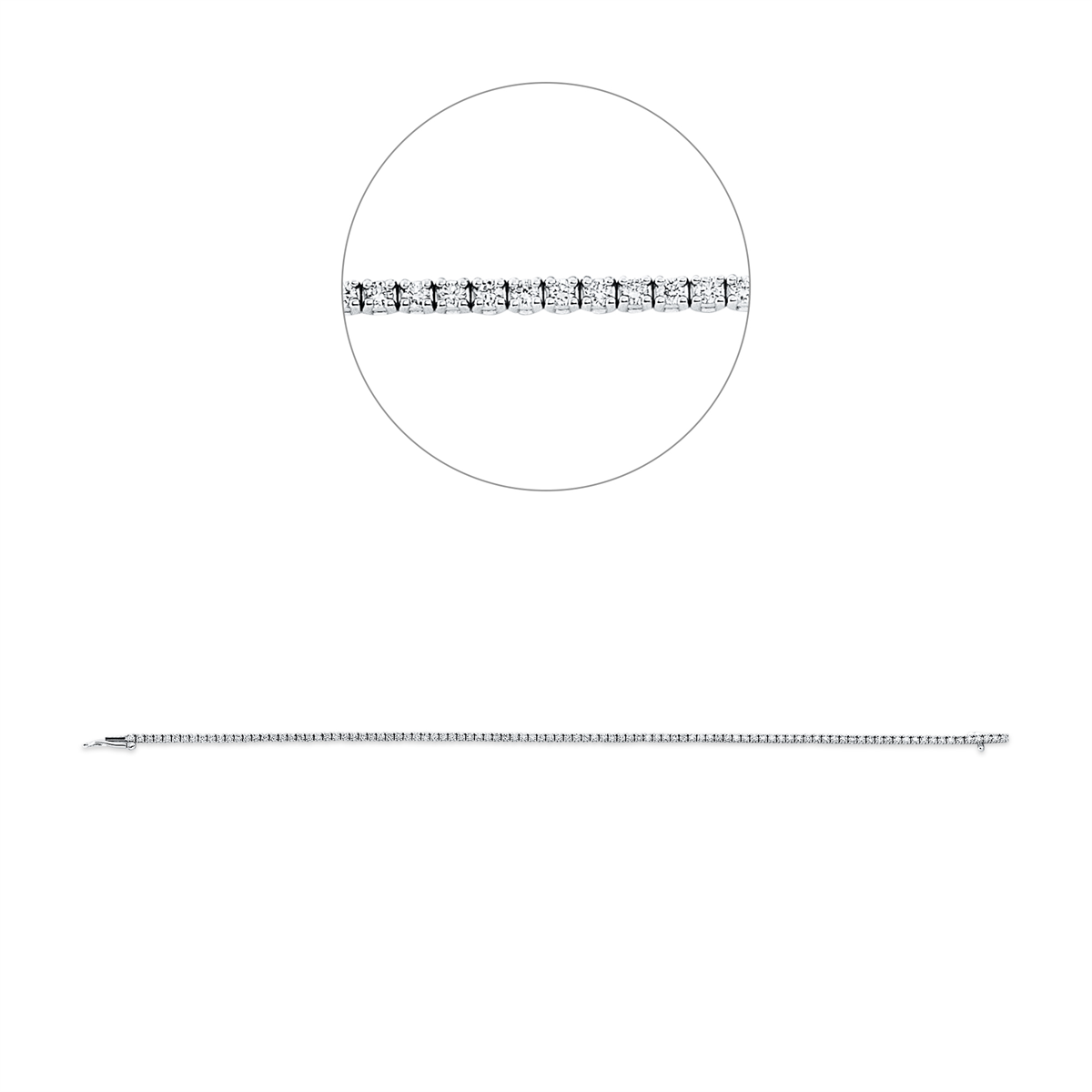 Tennisarmband  18kt Weißgold mit 2,10ct Diamanten