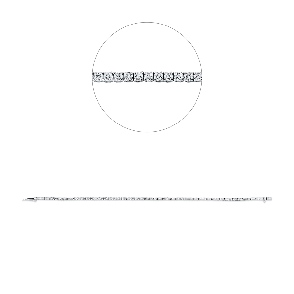 Tennisarmband  18kt Weißgold mit 0,96ct Diamanten
