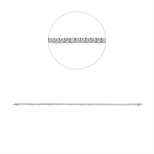Tennisarmband  18kt Weißgold mit 0,96ct Diamanten