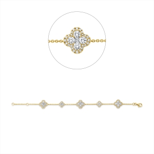 Armband 18 kt GG, mit ZÖ 16 cm