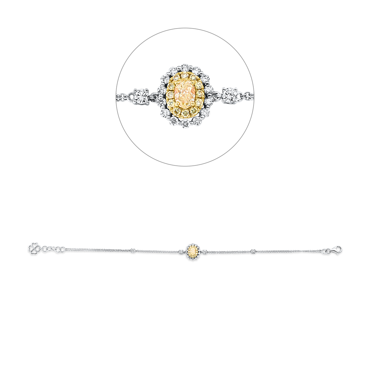 Armband 18 kt WG+GG