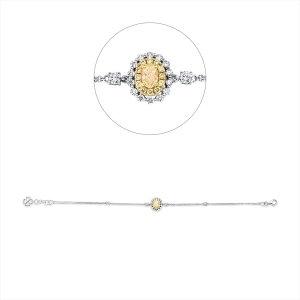 Armband 18 kt WG+GG