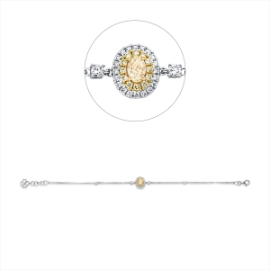 Armband 18 kt WG+GG