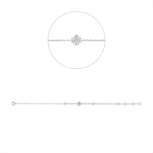 Armband 18 kt GG, mit ZÖ 15,16,17  cm