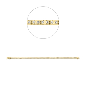 Tennisarmband  18kt Gelbgold mit 1,00ct Diamanten