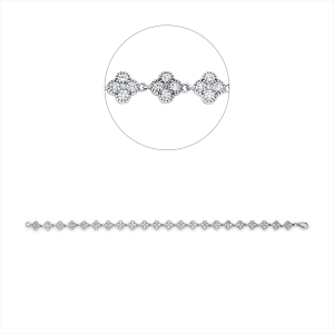 Armband  18kt Weißgold mit 2,86ct Diamanten