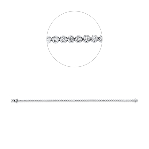 Tennisarmband  18kt Weißgold mit 1,87ct Diamanten