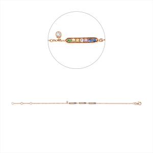Armband 14 kt RG, mit ZÖ 16,5cm ,18cm