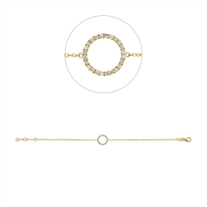 Armband 18 kt GG Kreis
