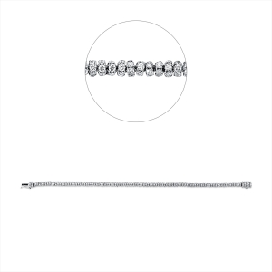 Tennisarmband  18kt Weißgold mit 5,59ct Diamanten