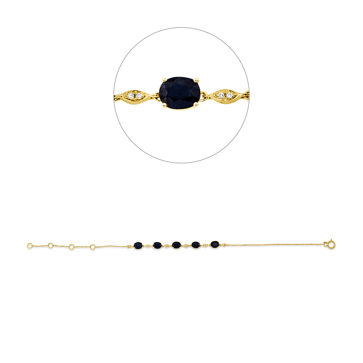 Armband 18 kt GG, mit ZÖ 14,15.5,16.5 cm