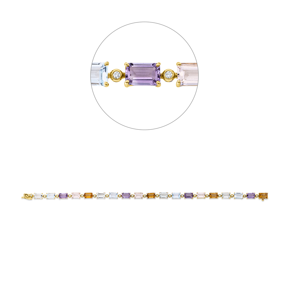 Armband 4er-Krappe 18 kt GG