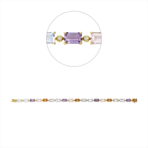 Armband 4er-Krappe 18 kt GG