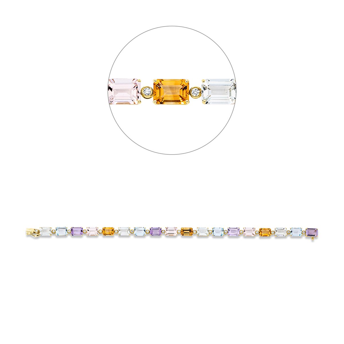 Armband 4er-Krappe 18 kt GG
