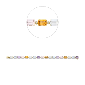 Armband 4er-Krappe 18 kt GG