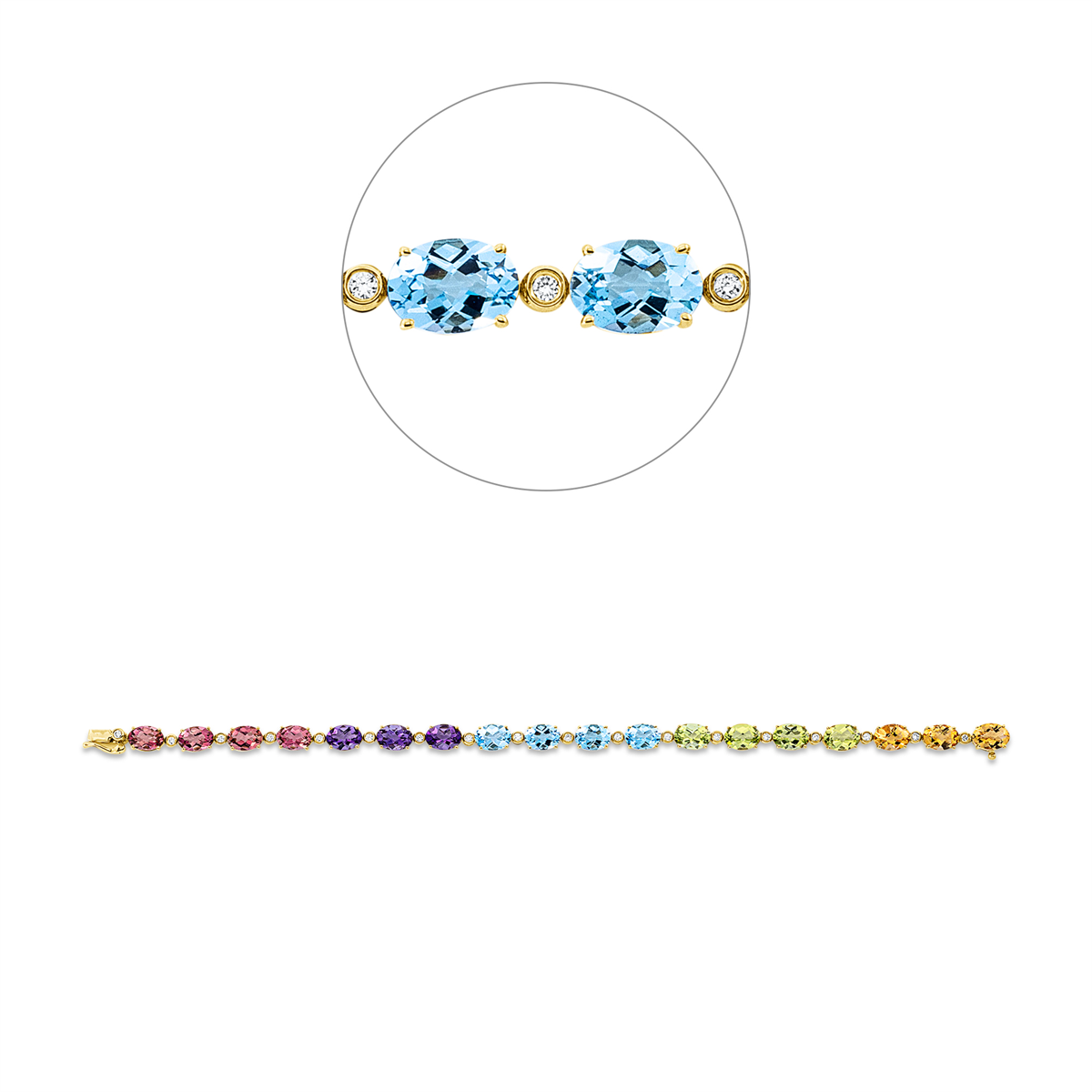 Armband 4er-Krappe 18 kt GG