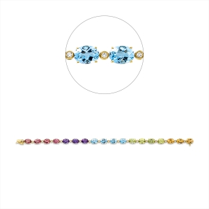 Armband 4er-Krappe 18 kt GG