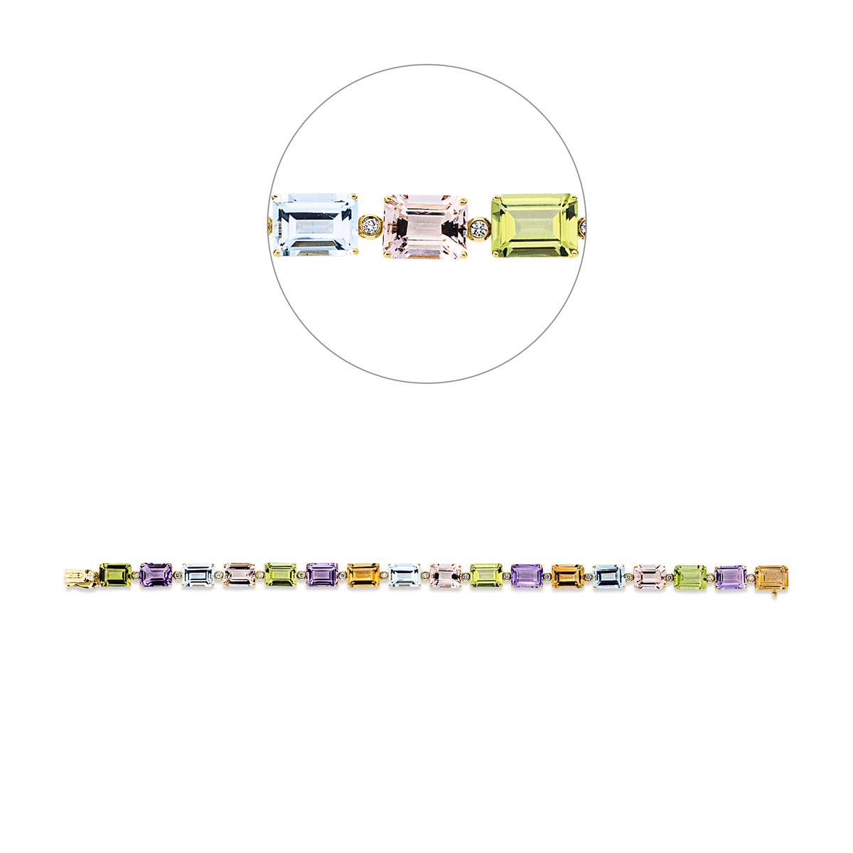 Armband 4er-Krappe 18 kt GG