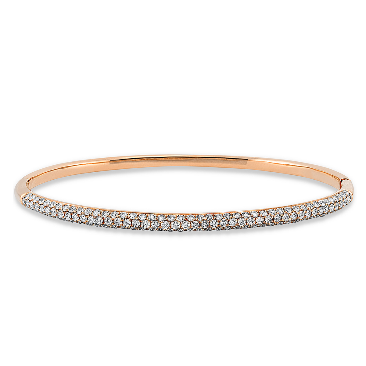 Pavé Armreif  18kt Rotgold mit 1,49ct Diamanten
