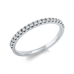 Memoire halb Ring  18kt Weißgold mit 0,21ct Diamanten
