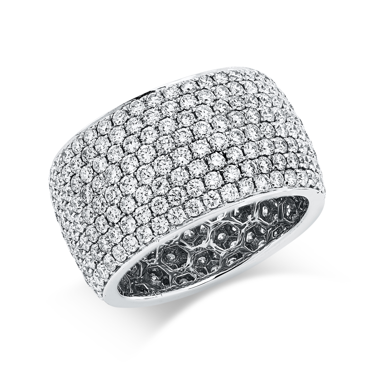 Pavé Ring  18kt Weißgold mit 4,50ct Diamanten