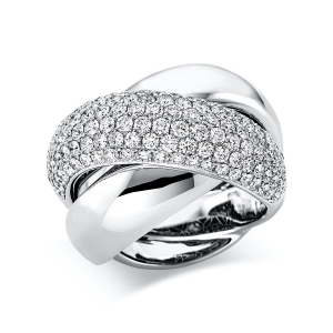 Pavé Ring  18kt Weißgold / Gelbgold / Rotgold mit 3,05ct Diamanten