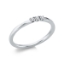 Memoire halb Ring 4er-Krappe 18kt Weißgold mit 0,09ct Diamanten