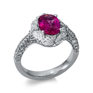 Ring 4er-Krappe 18 kt WG