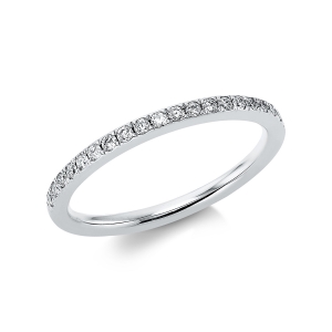 Memoire halb Ring  950PL Platin mit 0,20ct Diamanten