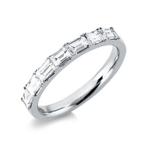 Memoire halb Ring  18kt Weißgold mit 0,76ct Diamanten
