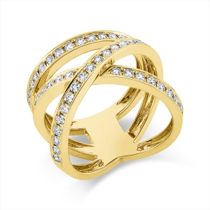 Ring  18kt Gelbgold mit 0,88ct Diamanten