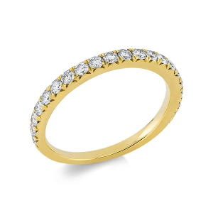 Memoire halb Ring  18kt Gelbgold mit 0,57ct Diamanten
