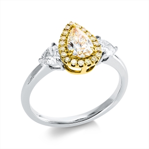 Ring 3er-Krappe 18 kt WG+GG