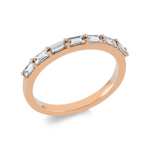 Memoire halb Ring  18kt Rotgold mit 0,52ct Diamanten
