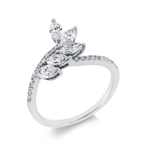 Ring  18kt Weißgold mit 0,86ct Diamanten