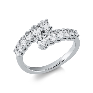 Ring  18kt Weißgold mit 1,20ct Diamanten