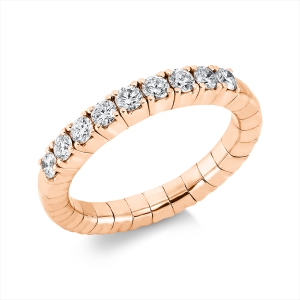 Ring 4er-Krappe 18 kt RG, Flex-Band, variabel