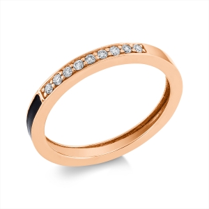 Memoire halb Ring  18kt Rotgold mit Farbstein