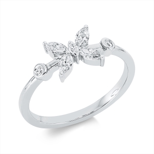 Ring 18 kt WG Schmetterling