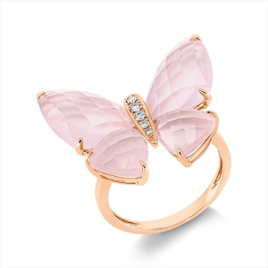 Ring 18 kt RG Schmetterling
