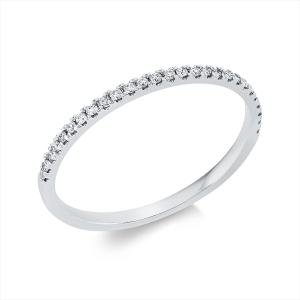 Memoire halb Ring  18kt Weißgold mit 0,10ct Diamanten
